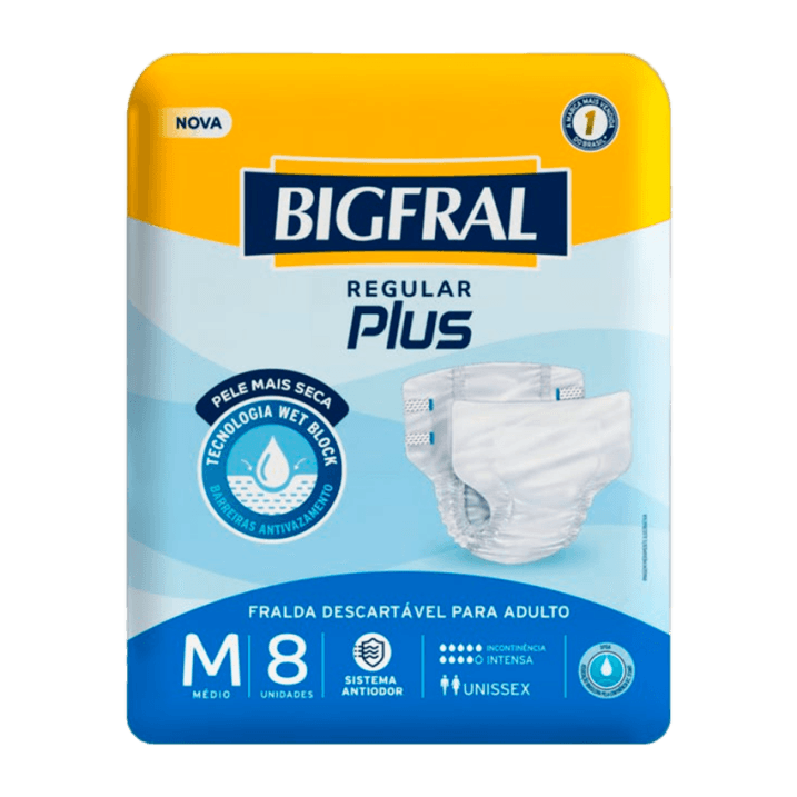FRALDA BIGFRAL REGULAR PLUS M 8X8UN
