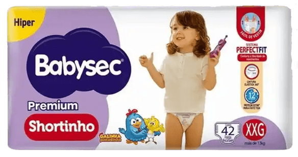 FRALDA BABYSEC HIPER SHORTINHO PREMIUM XXG 2X42UN