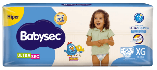 FRALDA BABYSEC HIPER ULTRASEC XG 2X56UN