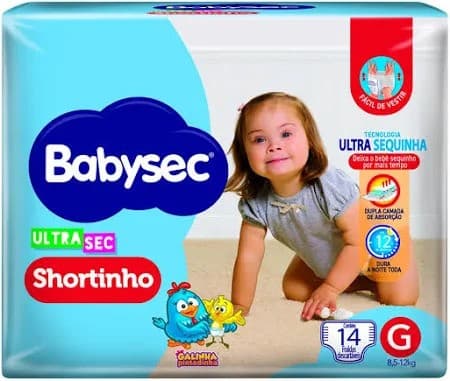 FRALDA BABYSEC JUMBINHO SHORTINHO ULTRASEC G 8X14