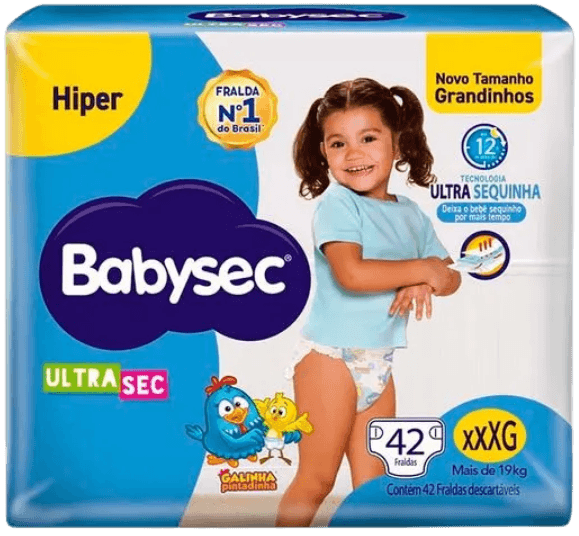 FRALDA BABYSEC HIPER ULTRASEC XXXG 2X42UN