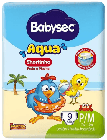 FRALDA BABYSEC PRAIA & PISCINA AQUA P/M 4X9