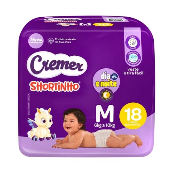 FRALDA CREMER SHORTINHO JUMBINHO M 8X18UN