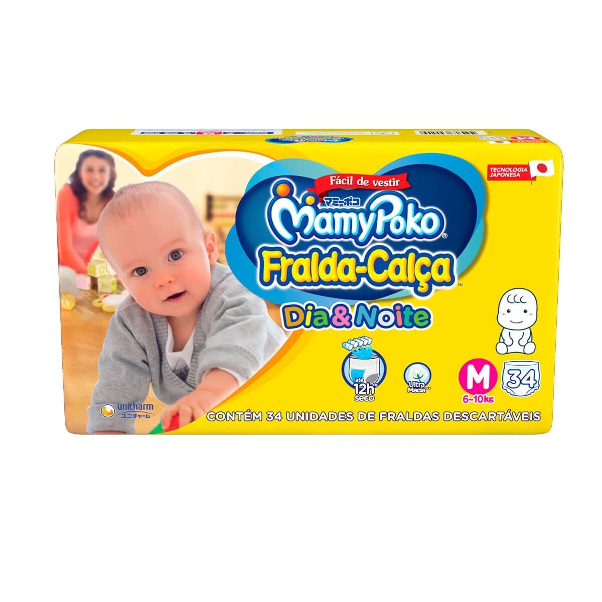 FRALDA MAMYPOKO CALÇA DIA & NOITE JUMBO M 4X34UN