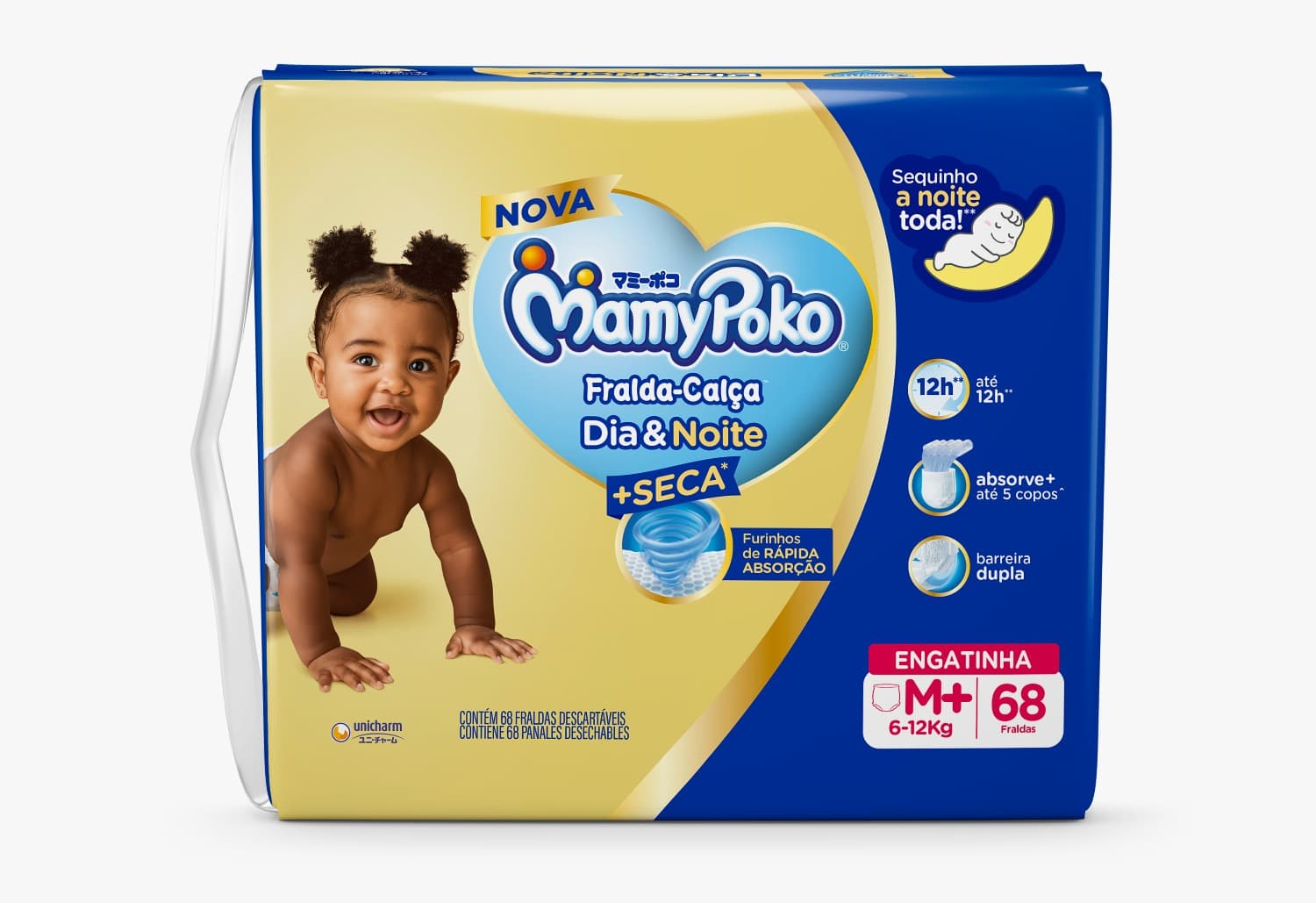 FRALDA MAMYPOKO CALÇA DIA & NOITE GIGA M 2X68UN