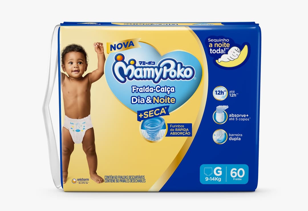 FRALDA MAMYPOKO CALCA DIA E NOITE GIGA G 2X60UN
