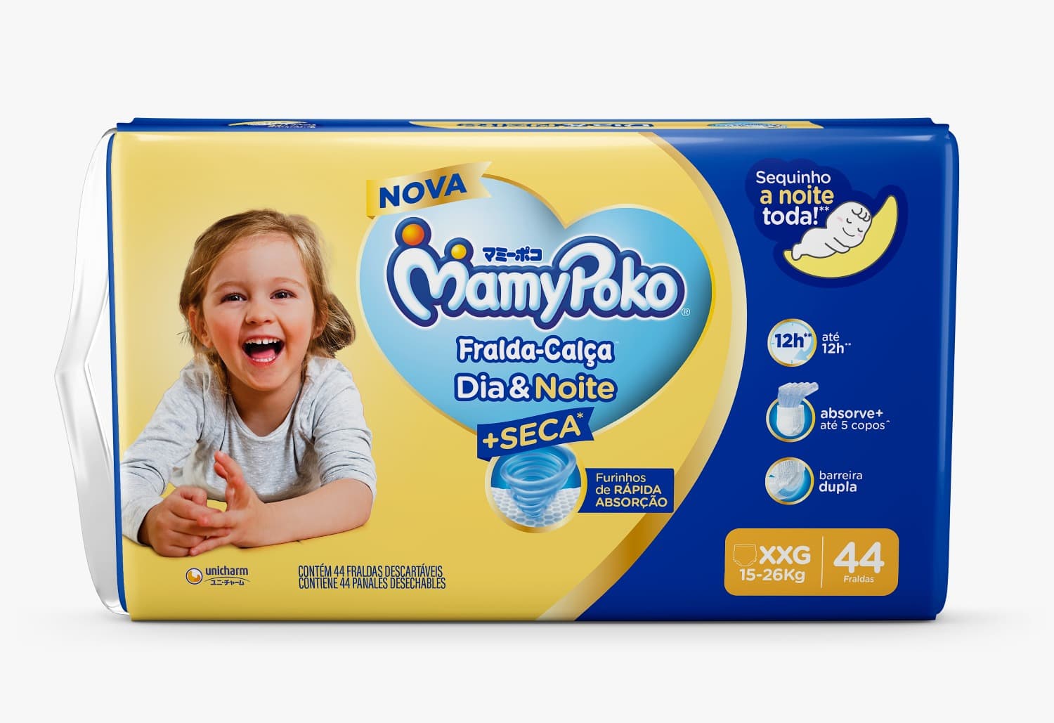 FRALDA MAMYPOKO CALÇA DIA & NOITE GIGA XXG 2X44UN