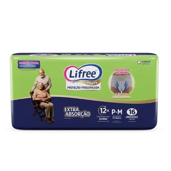 FRALDA LIFREE CALCA EXTRA ABSORCAO P/M 4X16UN