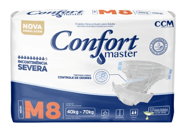 FRALDA CONFORT MASTER REGULAR M 8X8 UN