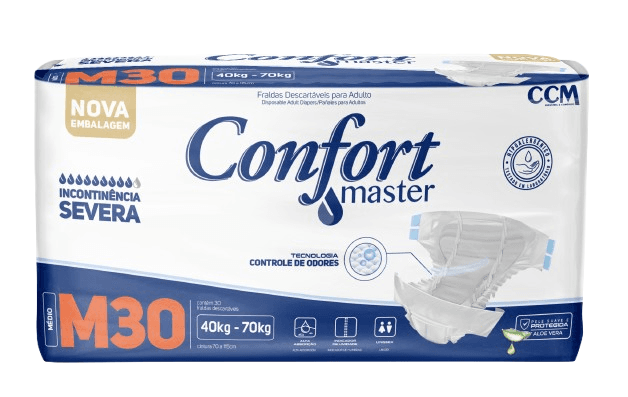 FRALDA CONFORT MASTER ECONOMICA M 4X30 UN