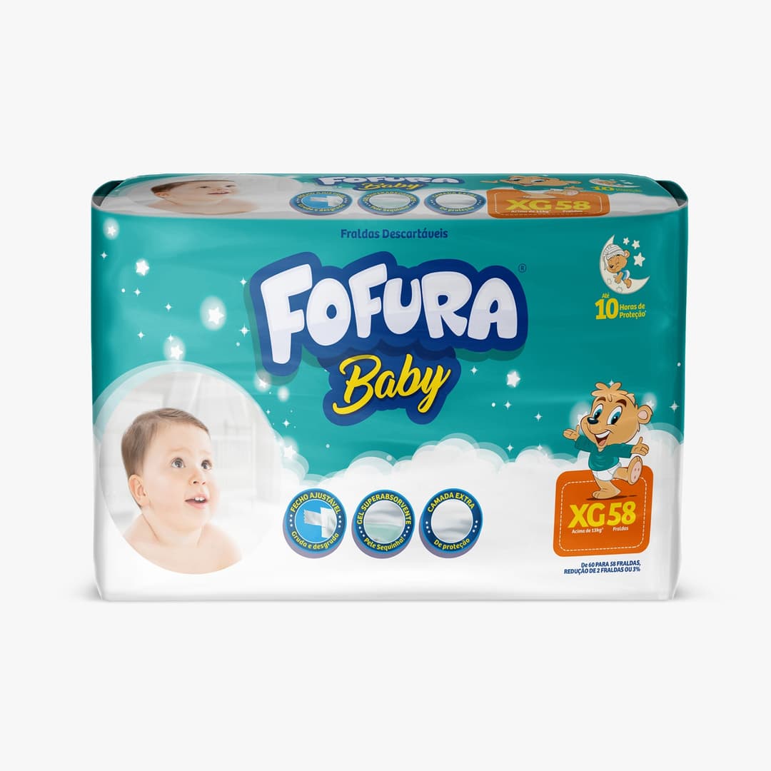 FRALDA FOFURA BABY HIPER XG 4X58UN