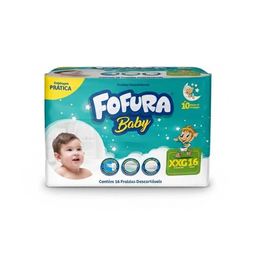 FRALDA FOFURA BABY PRATICO XXG 8X16UN