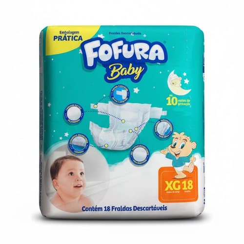 FRALDA FOFURA BABY PRATICO XG 8X18UN