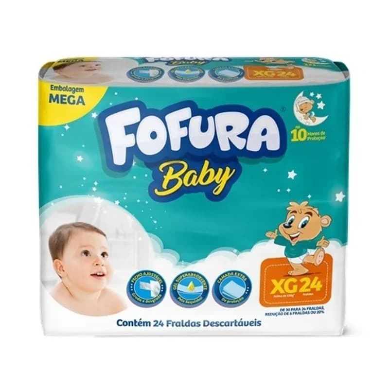 FRALDA FOFURA BABY MEGA XG 8X24UN