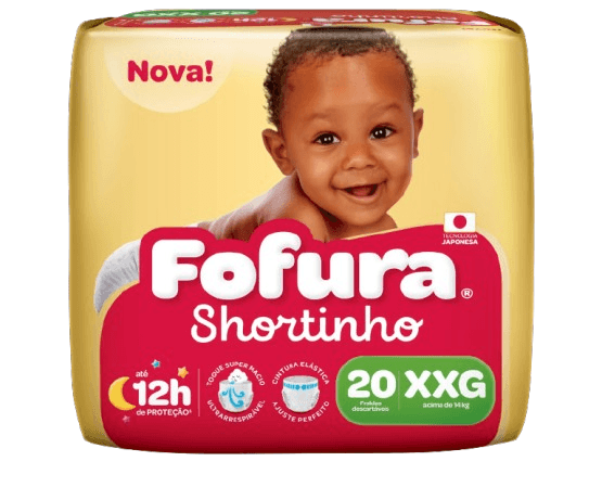 FRALDA FOFURA BABY SHORTINHO MEGA  XXG 8X20