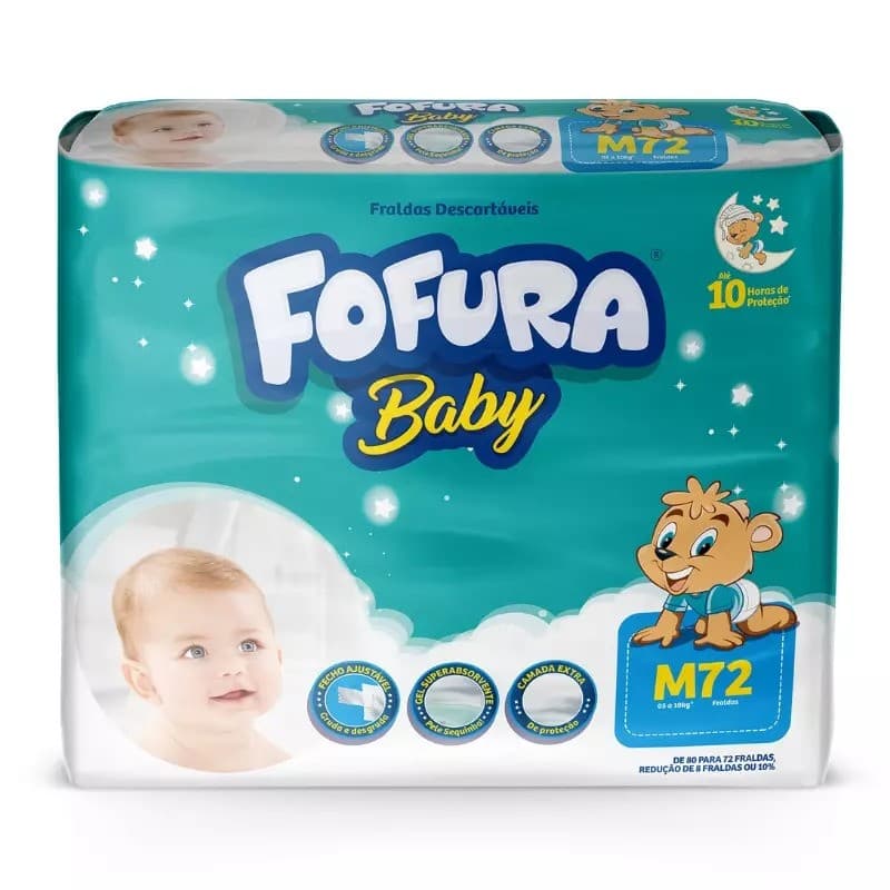 FRALDA FOFURA BABY HIPER M 4X72UN