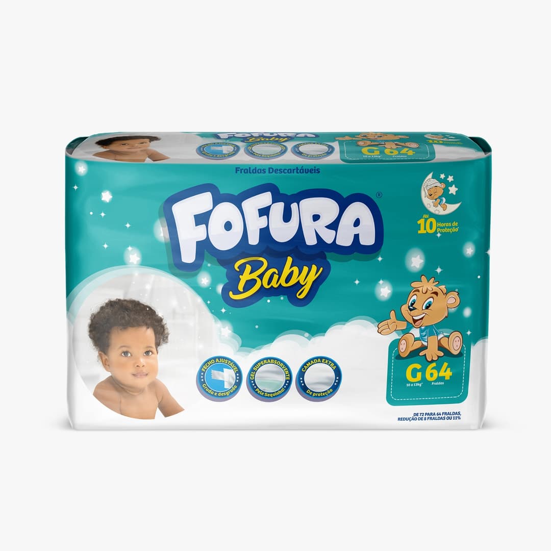 FRALDA FOFURA BABY HIPER G 4X64UN