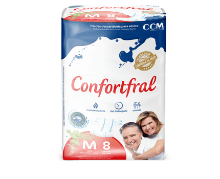 FRALDA CONFORT FRAL REGULAR M 8X8UN
