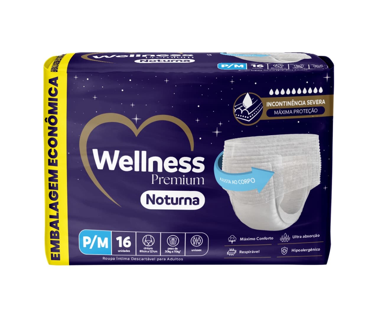 FRALDA WELLNESS PANTS NOTURNA  P/M 4X16