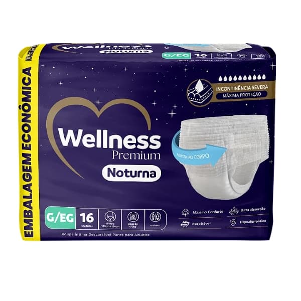 FRALDA WELLNESS PANTS NOTURNA  P/M 4X16