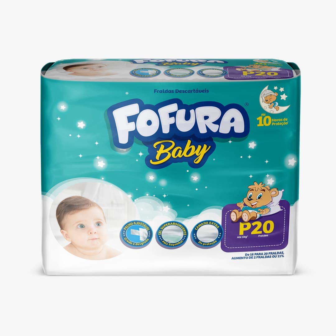 FRALDA FOFURA BABY JUMBINHO P 12X20UN