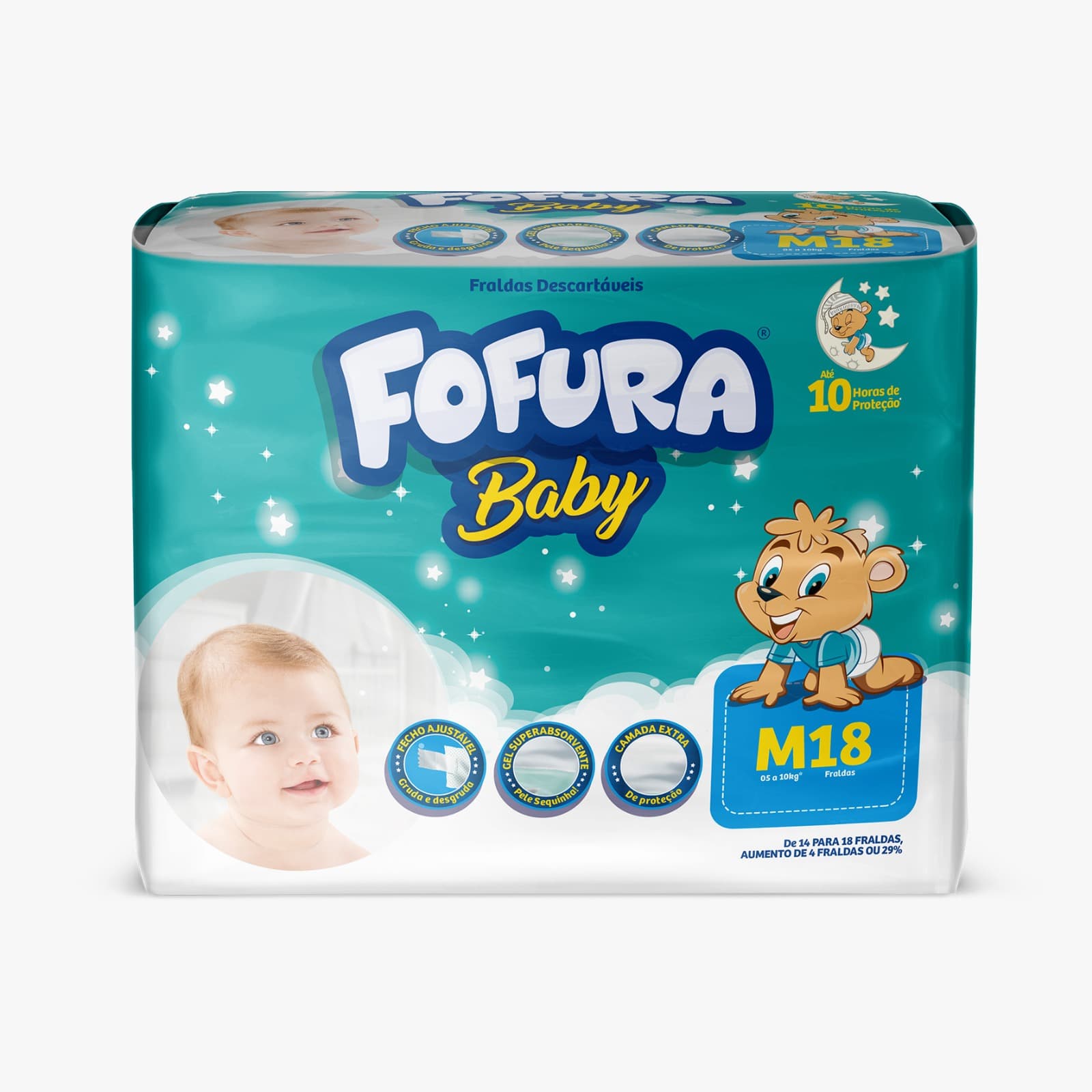 FRALDA FOFURA BABY JUMBINHO M 12X18UN