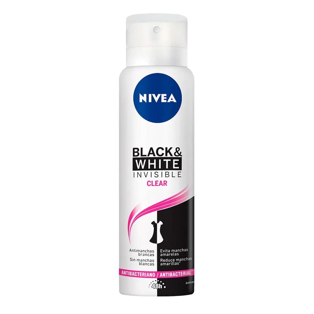 DESODORANTE NIVEA 150ML AEROSSOL FEM INVISIBLE B&W CLEAR