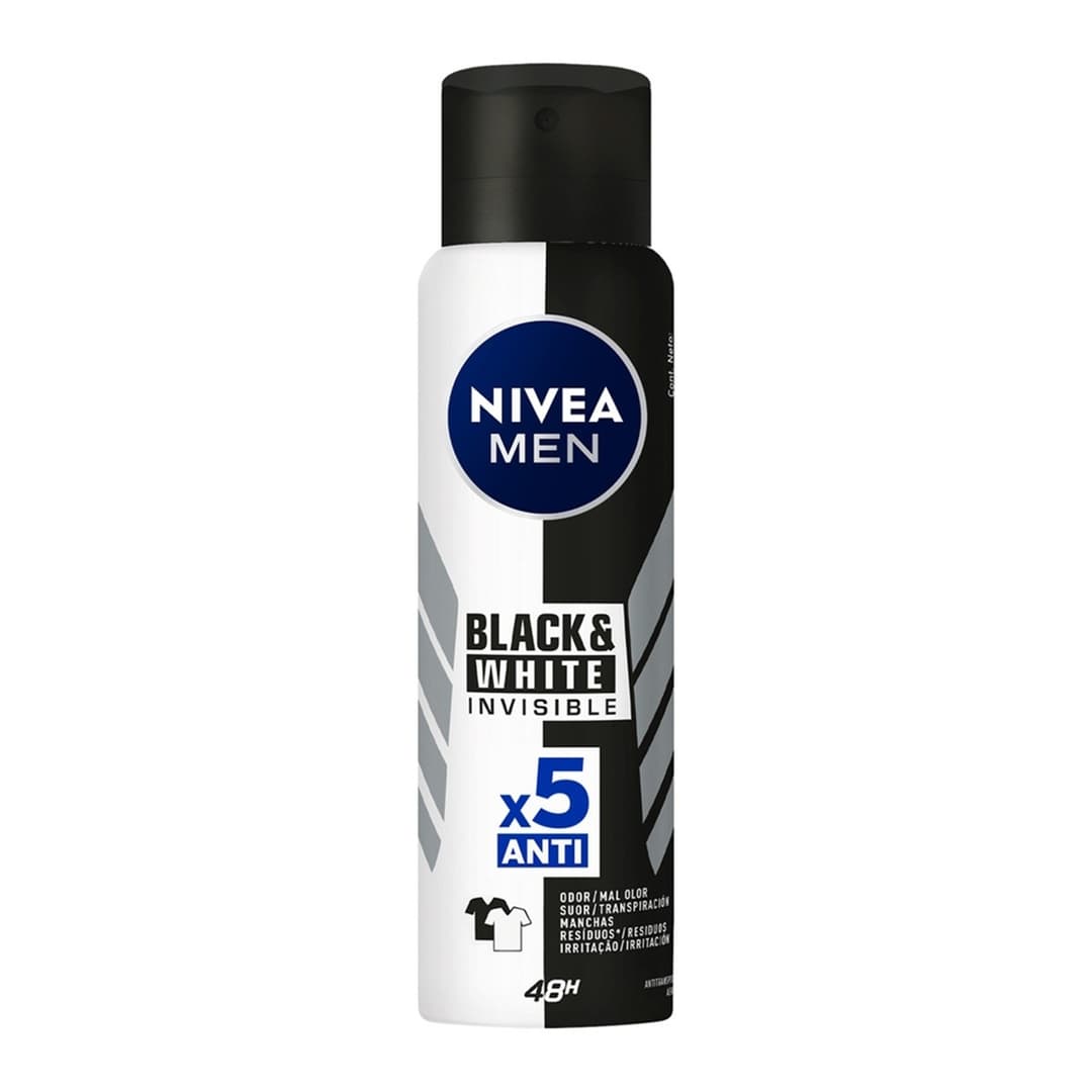 DESODORANTE NIVEA 150ML AEROSSOL MEN INVISIBLE BLACK&WHI