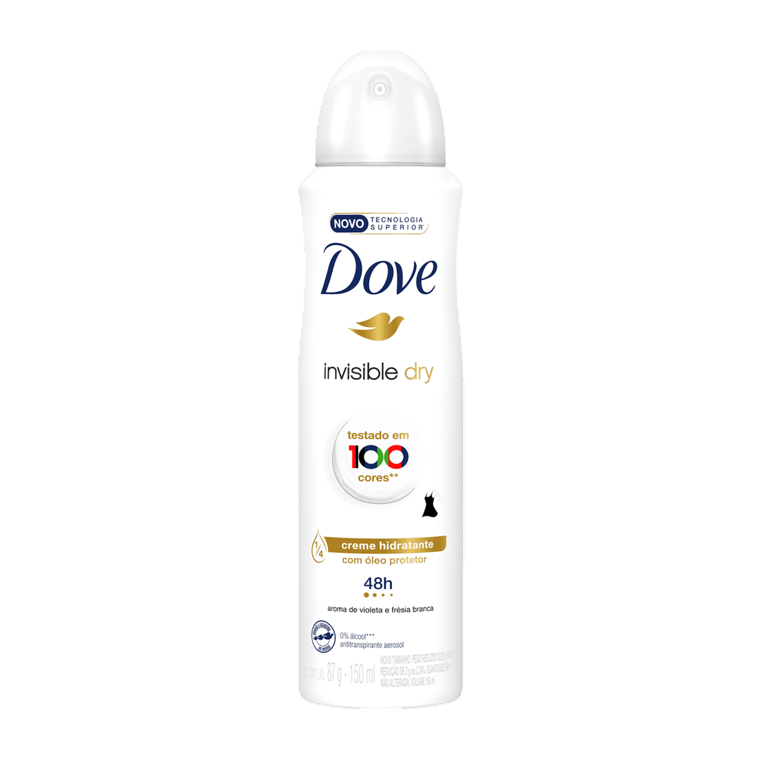 DESODORANTE DOVE AEROSSOL WOMEN INVISIBLE DRY 150ML