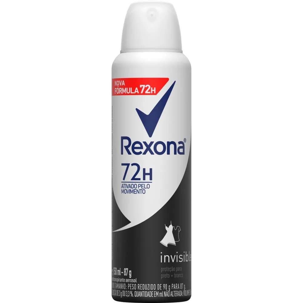 DESODORANTE REXONA AEROSSOL WOMEN INVISIBLE 150 ML 