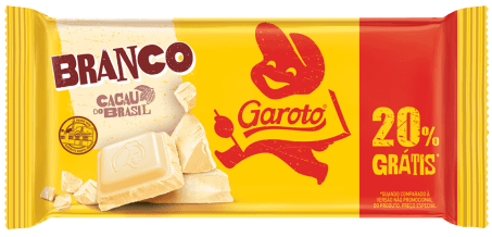 CHOCOLATE  GAROTO TABLETE BRANCO 16X080GR