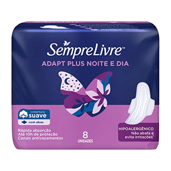 ABSORVENTE SEMPRE LIVRE 08UN NOTURNO COM ABAS 