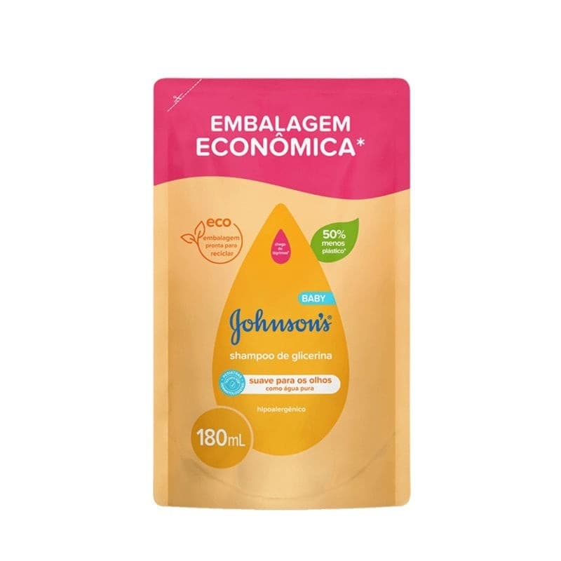 SHAMPOO JOHNSON`S BABY REGULAR REFIL 180 ML 