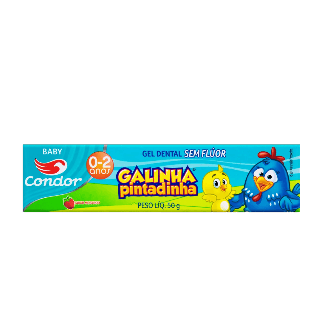 GEL DENTAL CONDOR GALHINHA PINTADINHA SEM FLUOR 50GR