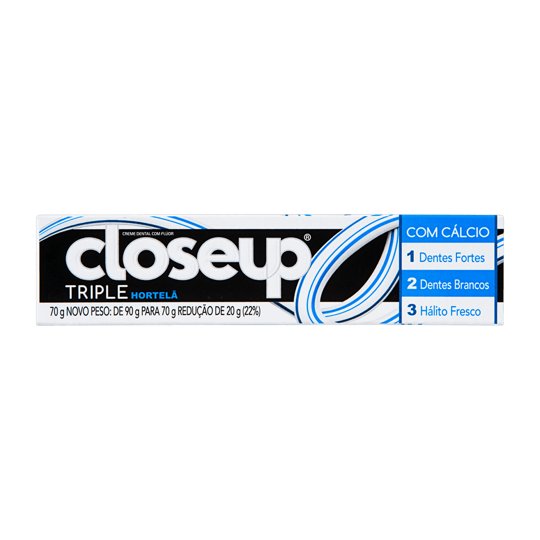CREME DENTAL CLOSE-UP TRIPLE HORTELÃ 70GR