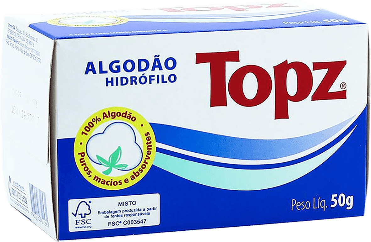 ALGODÃO TOPZ ROLO 50GR