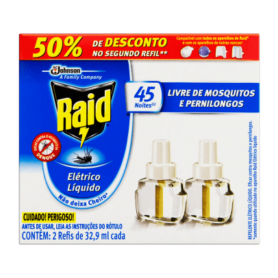 RAID REFIL LÍQUIDO 45 NOITES 2UN