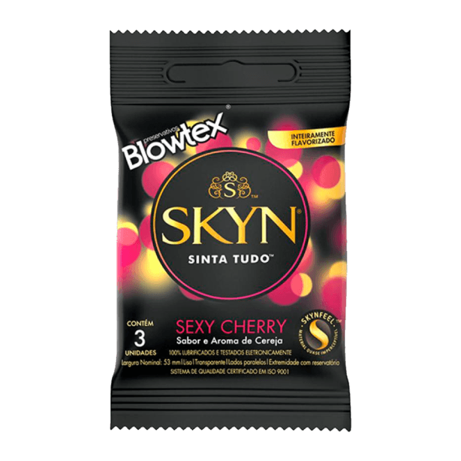 PRESERVATIVO BLOWTEX SKYN SEXY CHERRY 3 UN