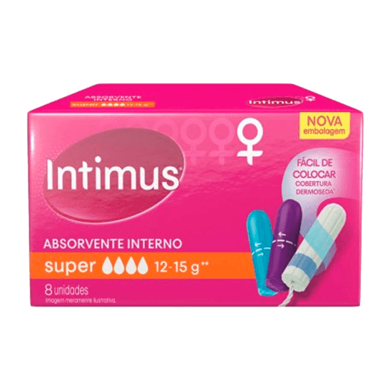 ABSORVENTE INTIMUS INTERNO SUPER 8UN 