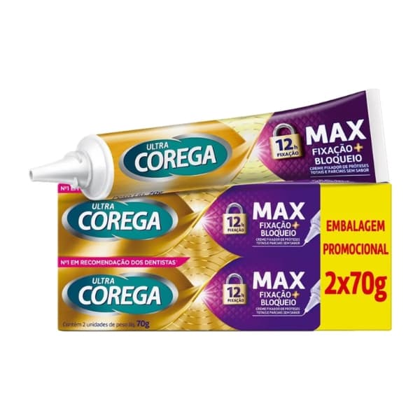 COREGA ULTRA CREME MAX FIXACAO 2X70GR