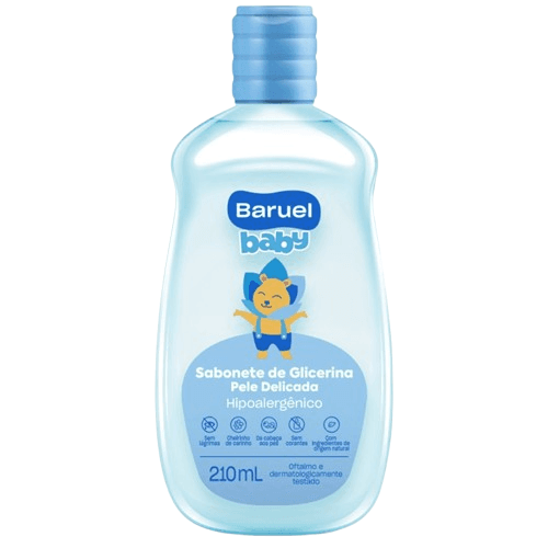 SABONETE LÍQUIDO BARUEL BABY PELE DELICADA 210ML