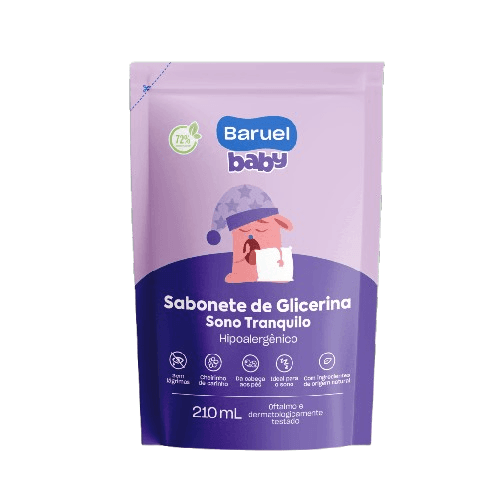 REFIL SABONETE LÍQUIDO BARUEL BABY SONO TRANQUILO 210ML