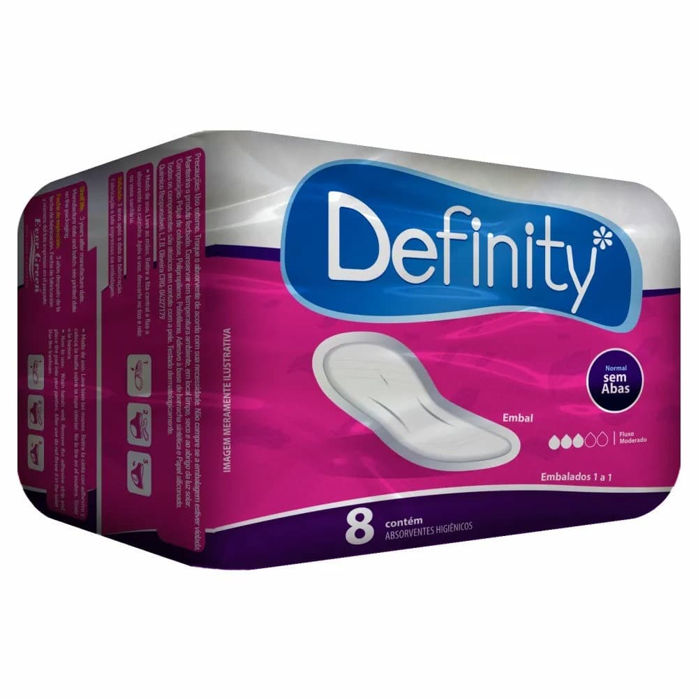 ABSORVENTE DEFINITY SUAVE SEM ABAS 8UN 