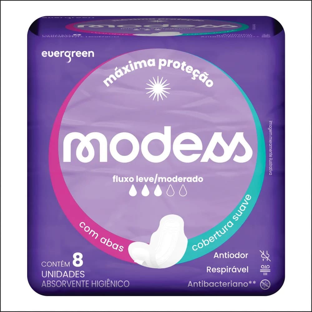 ABSORVENTE MODESS SUAVE COM ABAS 8UN