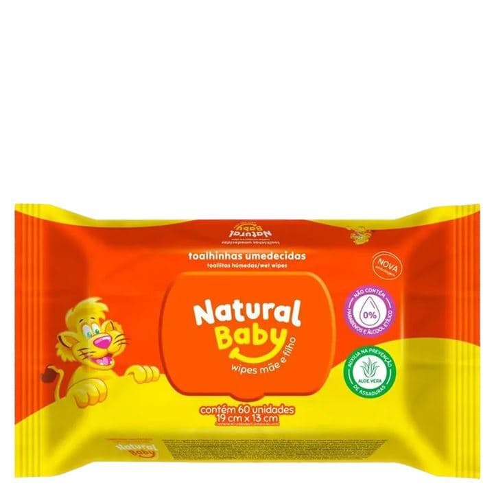 LENÇO UMEDECIDO NATURAL BABY 60UN