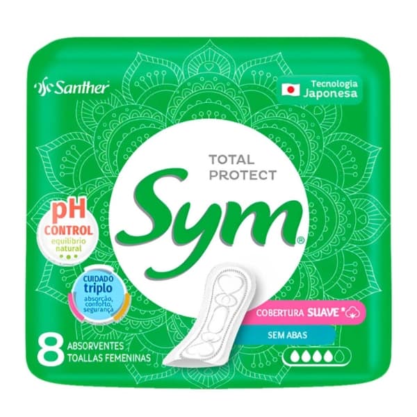 ABSORVENTE SYM SUAVE SEM ABAS 8UN
