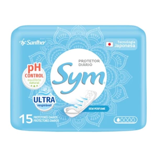 PROTETOR DIÁRIO SYM SEM PERFUME 15UN