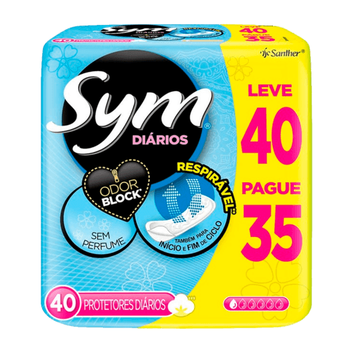 PROTETOR DIARIO SYM SEM PERFUME L40P35 UN