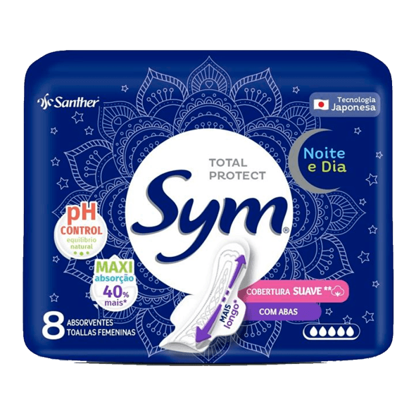 ABSORVENTE SYM NOTURNO COM ABAS L8P7UN