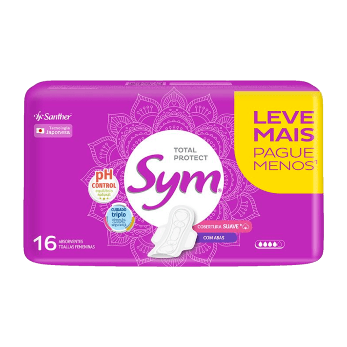 ABSORVENTE SYM SUAVE COM ABAS L16P14